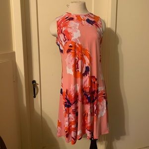 Calvin Klein Pink Floral Flare Dress